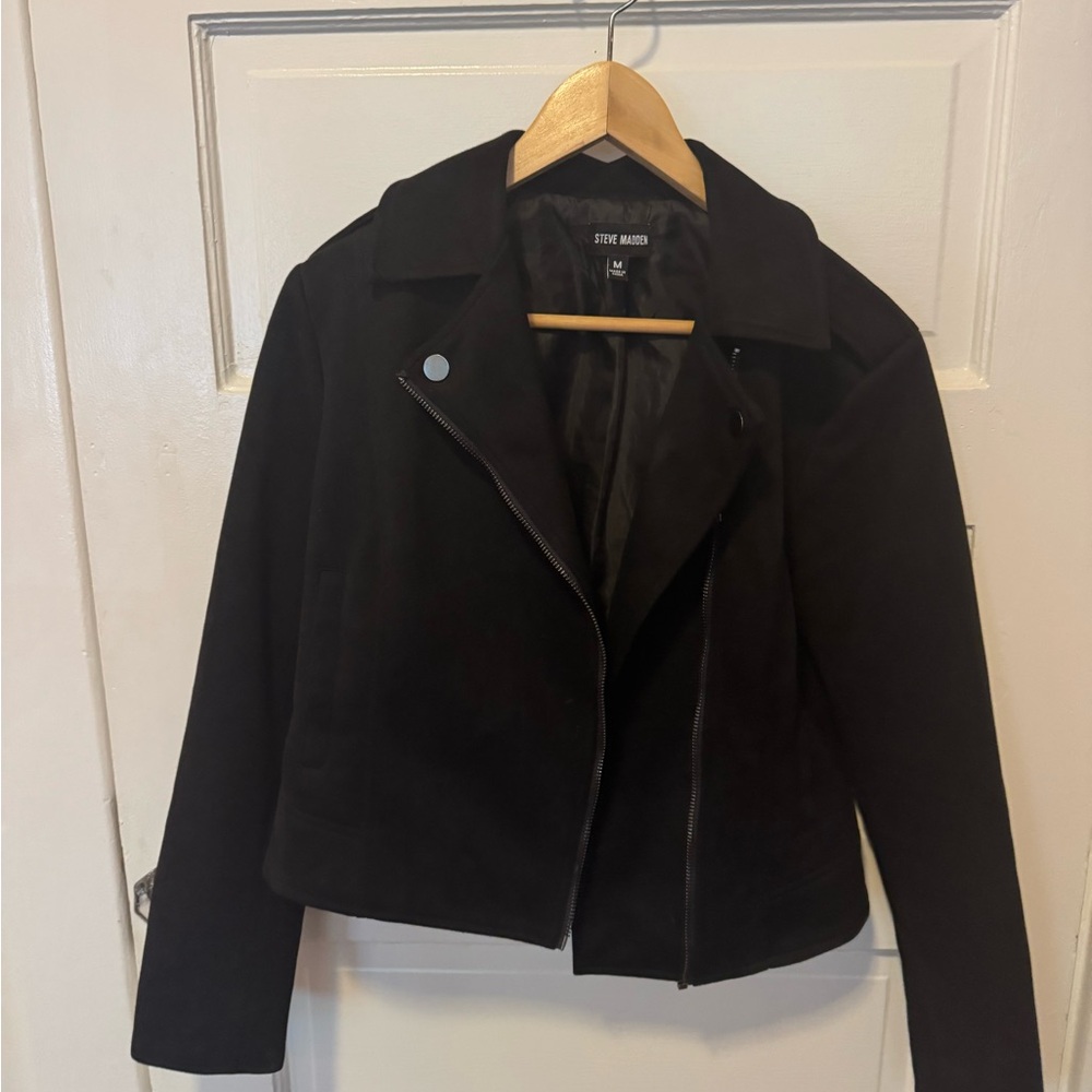 Steve Madden Black Suede Moto Jacket
